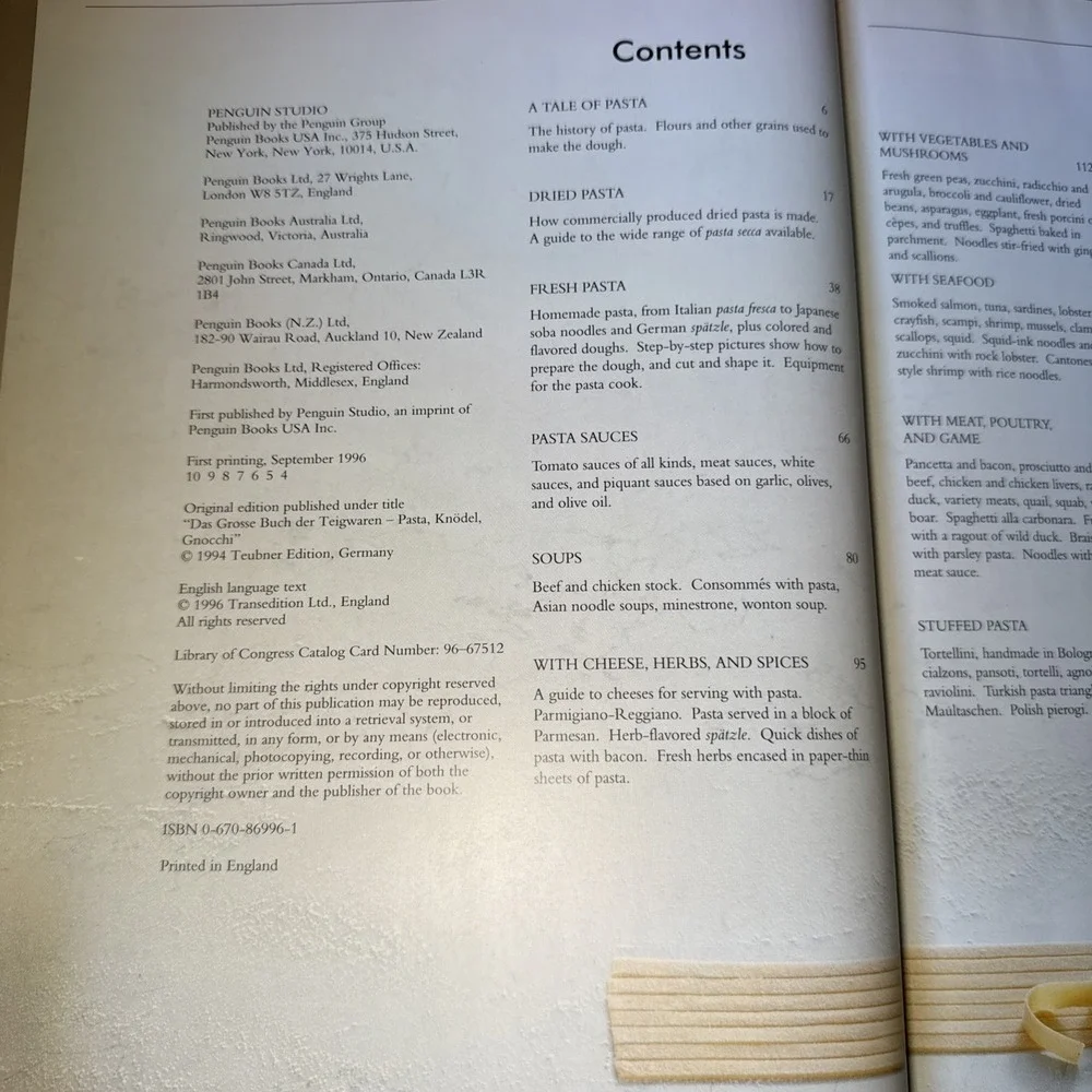The Pasta Bible - Hardcover By Rizzi, Silvio - GOOD Home‎ Cooking Italian Recipe